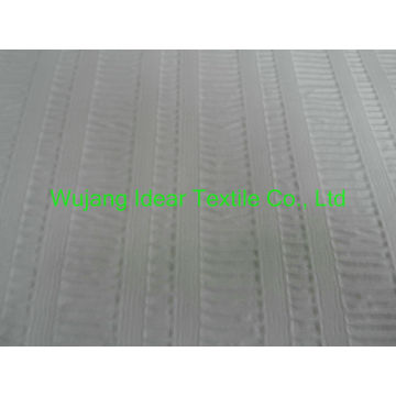 75 * 150D Polyester Plain en relief peau de pêche tissu/blanc gaufré tissu